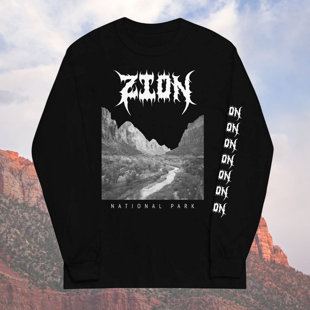 Zion National Park Death Metal Long Sleeve T-Shirt