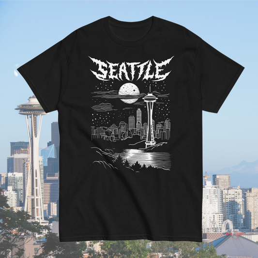 Seattle, Washington Death Metal Short Sleeve Black T-Shirt