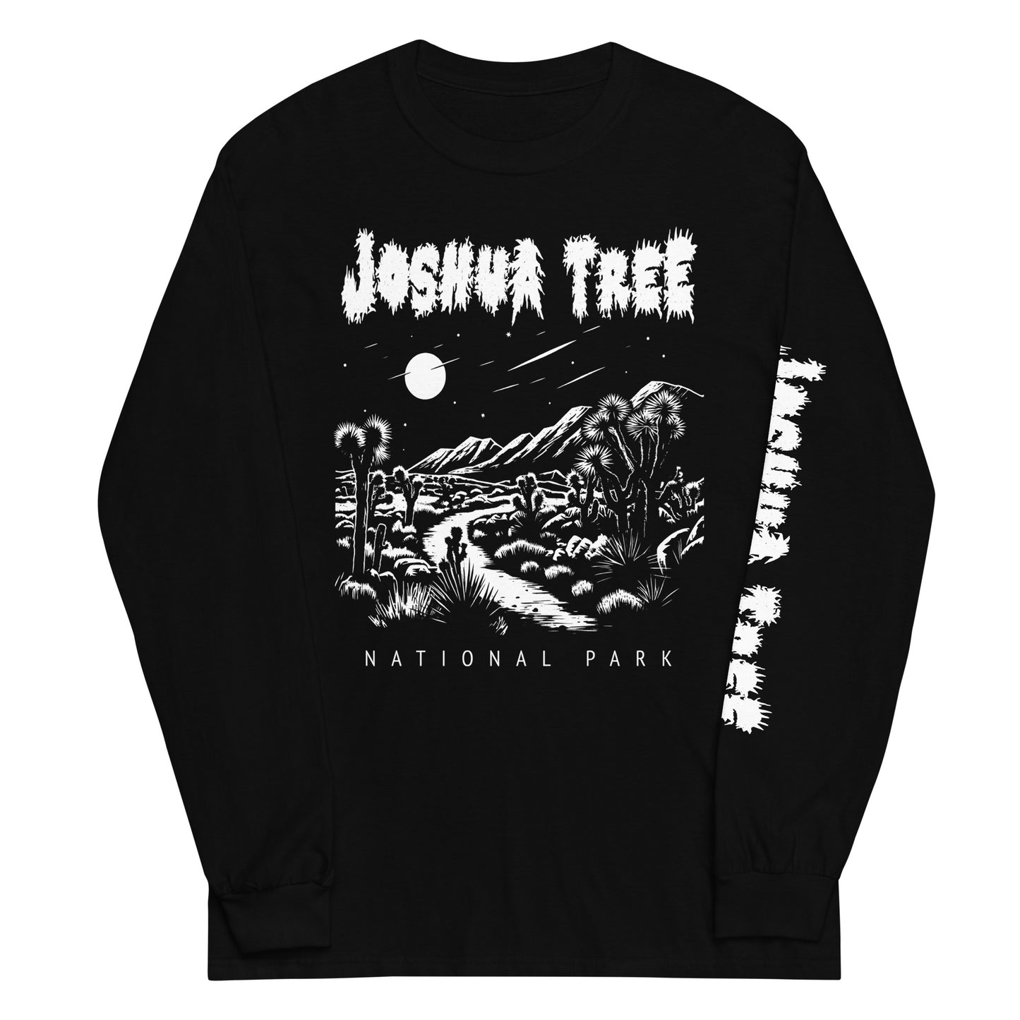 Joshua Tree National Park Death Metal Black Long Sleeve T-Shirt