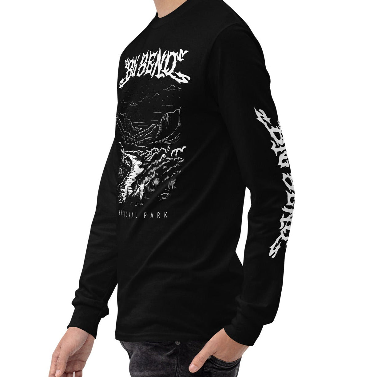 Big Bend National Park Death Metal Black Long Sleeve T-Shirt