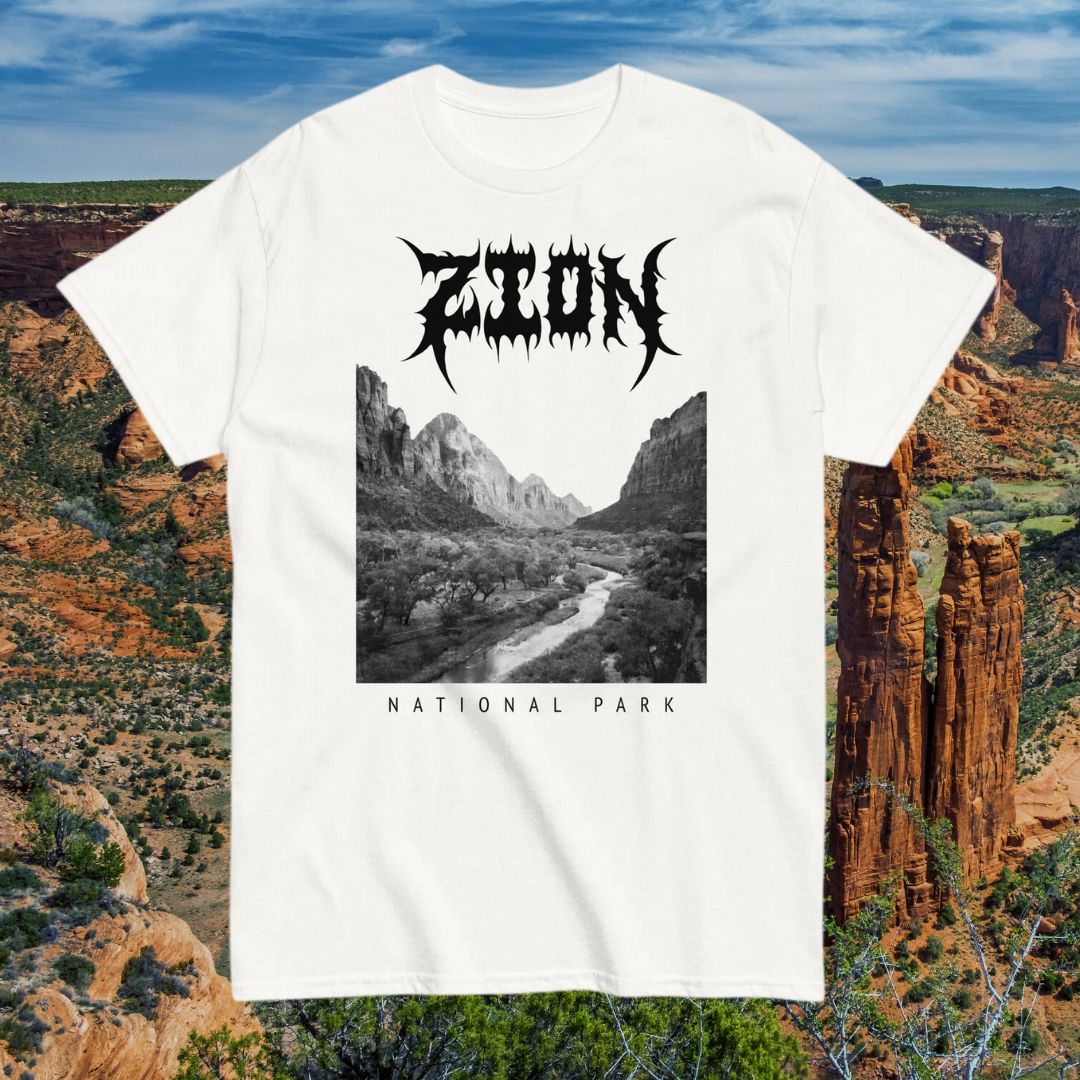 Zion National Park Death Metal White T-Shirt