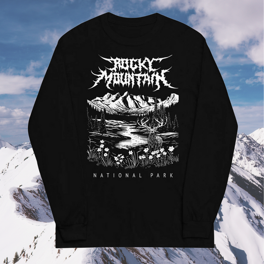 Rocky Mountain National Park Death Metal Long Sleeve T-Shirt