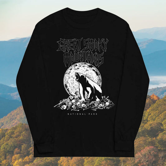 Great Smoky Mountains National Park Death Metal Long Sleeve T-Shirt