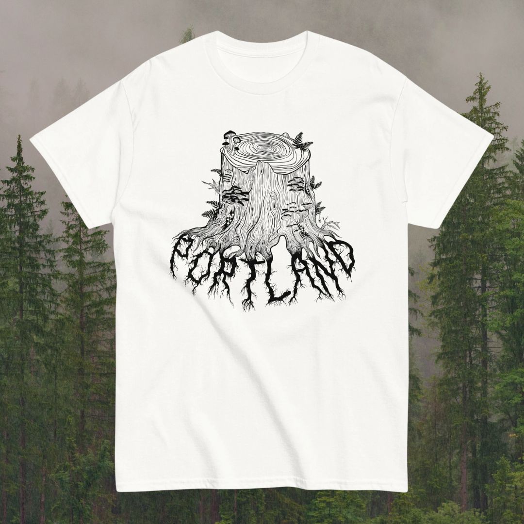 Portland, Oregon White Short Sleeve Death Metal Tee