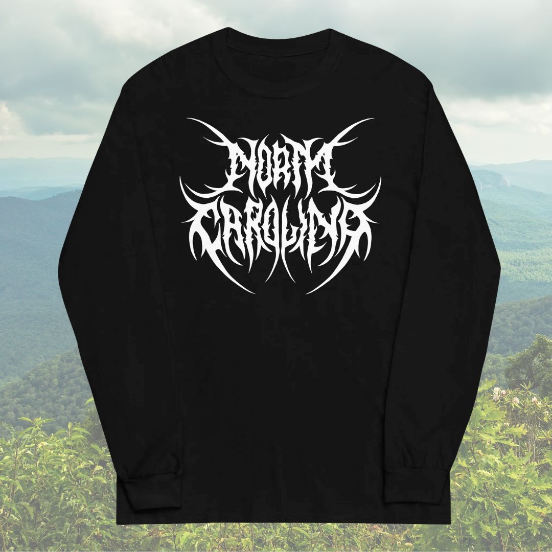 North Carolina Death Metal Long Sleeve Black T-Shirt