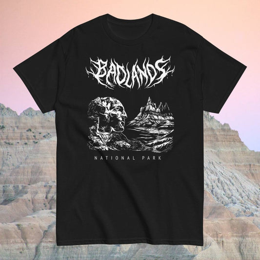 Badlands National Park Death Metal Black Short Sleeve T-Shirt