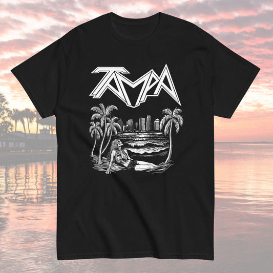 Tampa, Florida Death Metal Style Short Sleeve Black T-Shirt