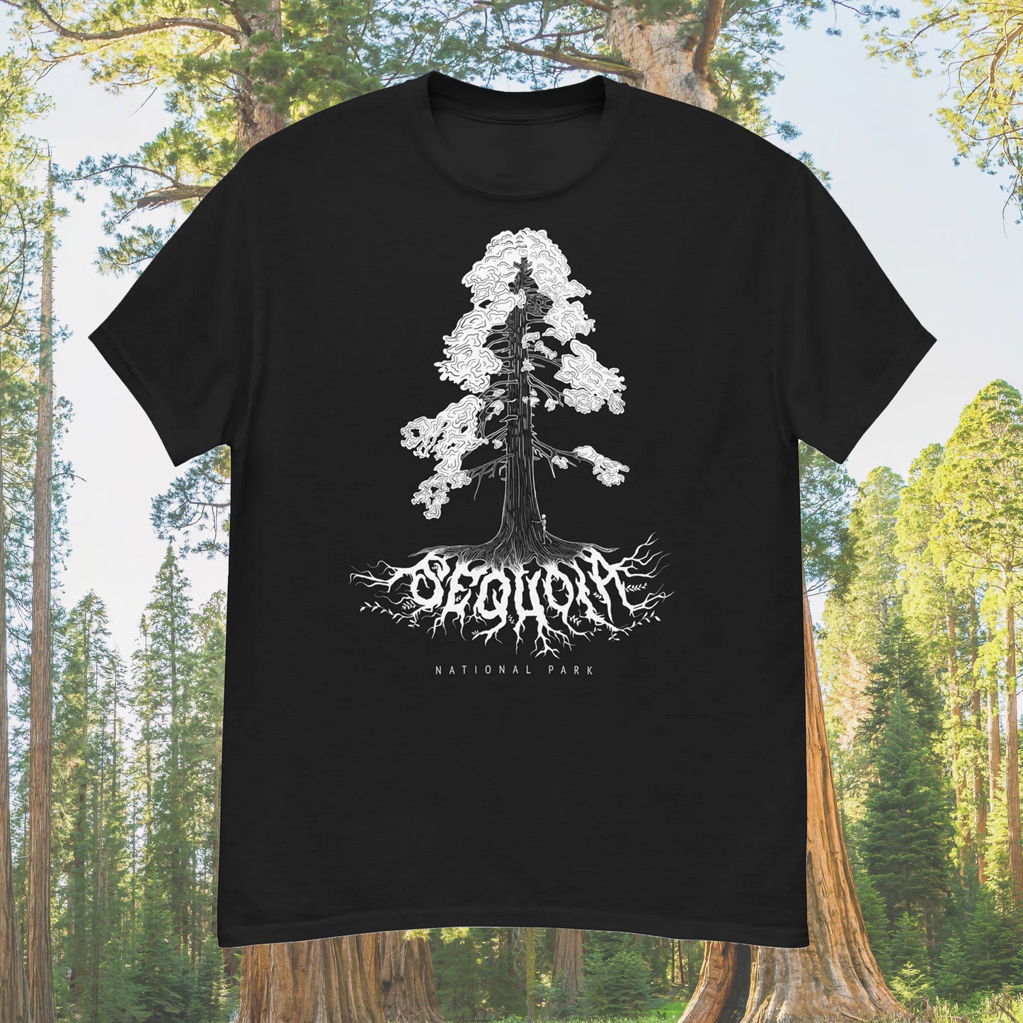Sequoia National Park Short Sleeve Black Death Metal Tee