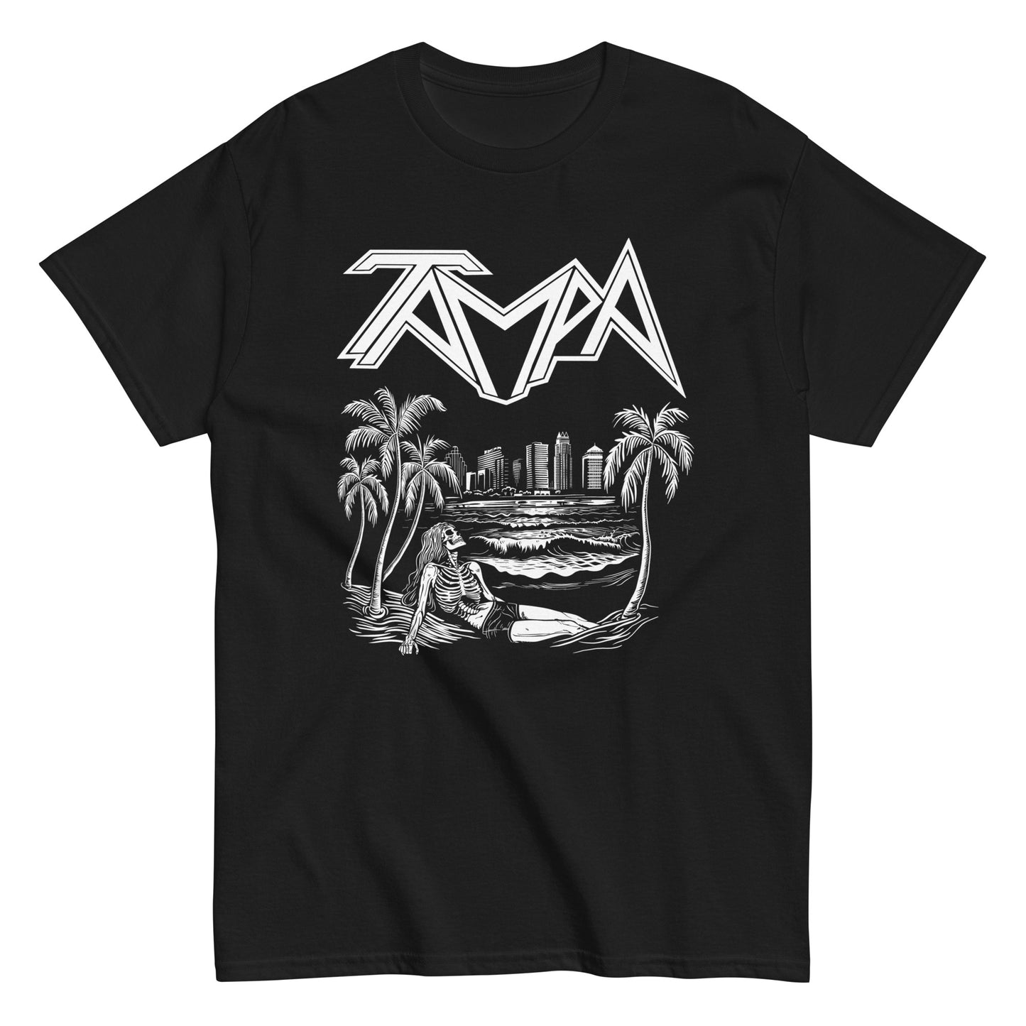 Tampa, Florida Death Metal Style Short Sleeve Black T-Shirt