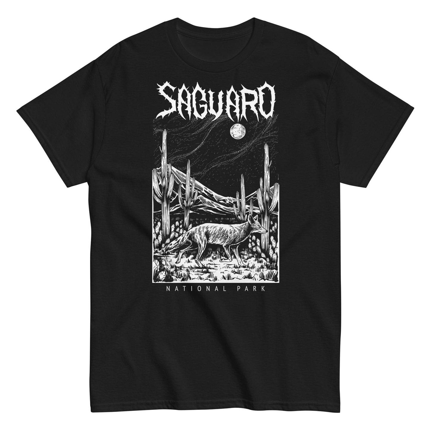 Saguaro National Park Black Death Metal T-Shirt