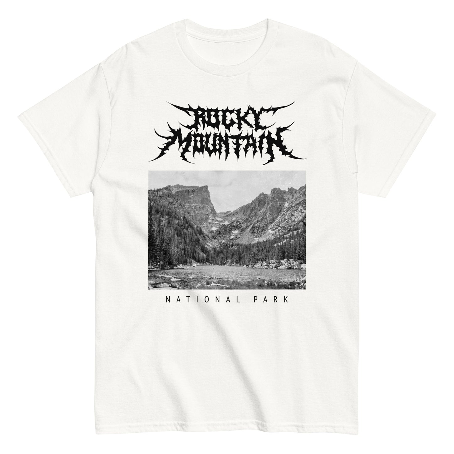 Rocky Mountain National Park Death Metal White T-Shirt