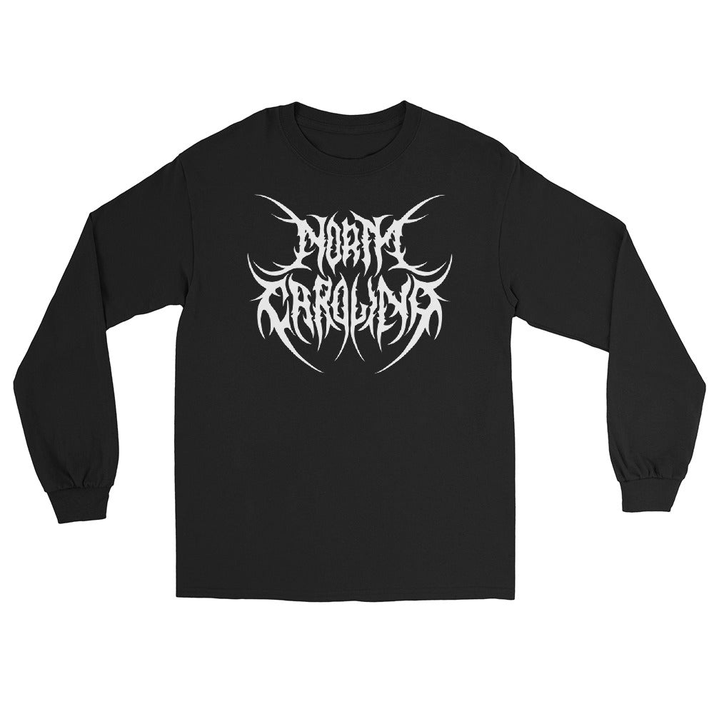 North Carolina Death Metal Long Sleeve Black T-Shirt