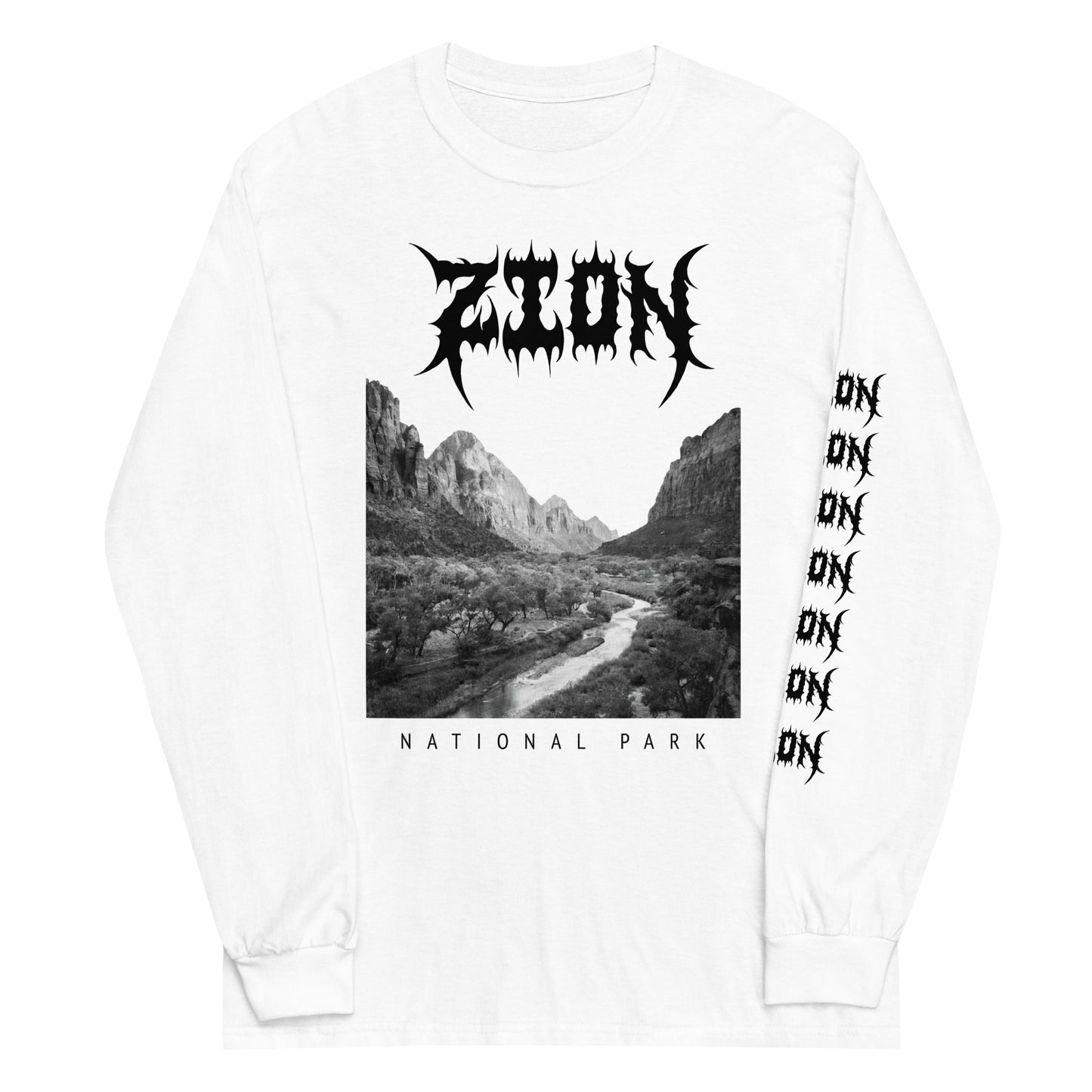 Zion National Park Death Metal Long Sleeve T-Shirt