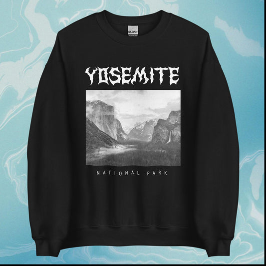 Yosemite National Park Death Metal Black Sweatshirt