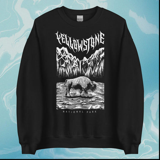 Yellowstone National Park Death Metal Black Sweatshirt