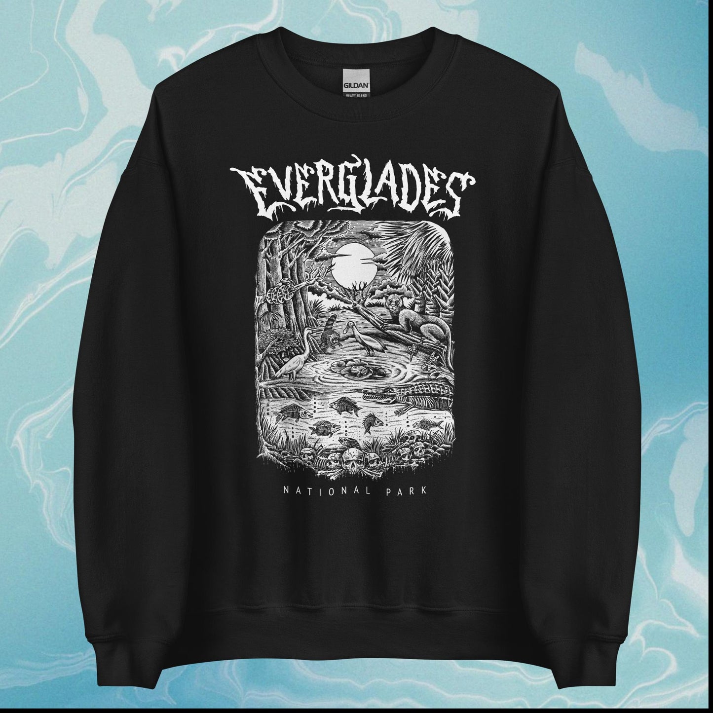 Everglades National Park Death Metal Black Sweatshirt