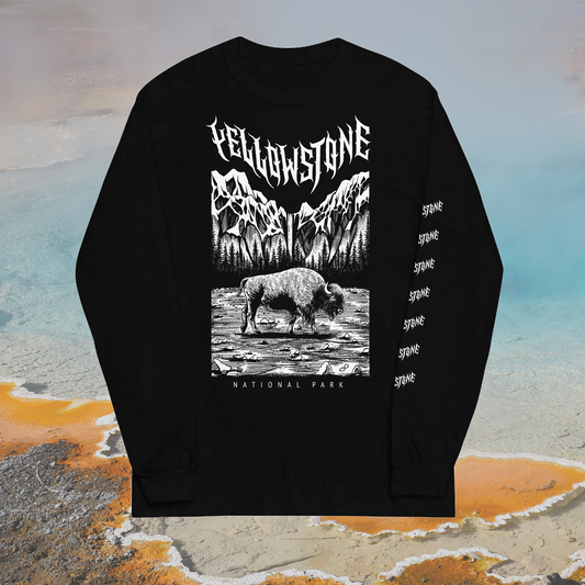 Yellowstone National Park Black Long Sleeve T-shirt