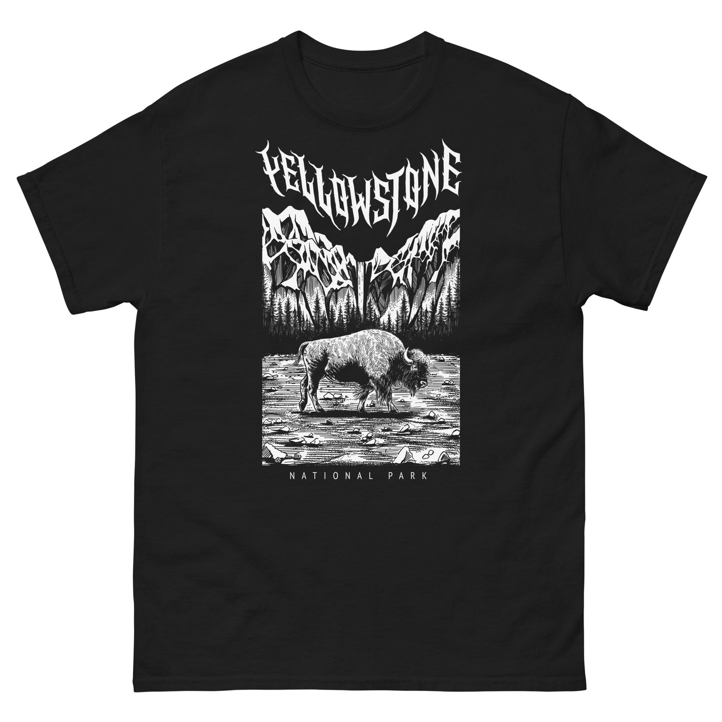 Yellowstone National Park Black Short Sleeve T-Shirt