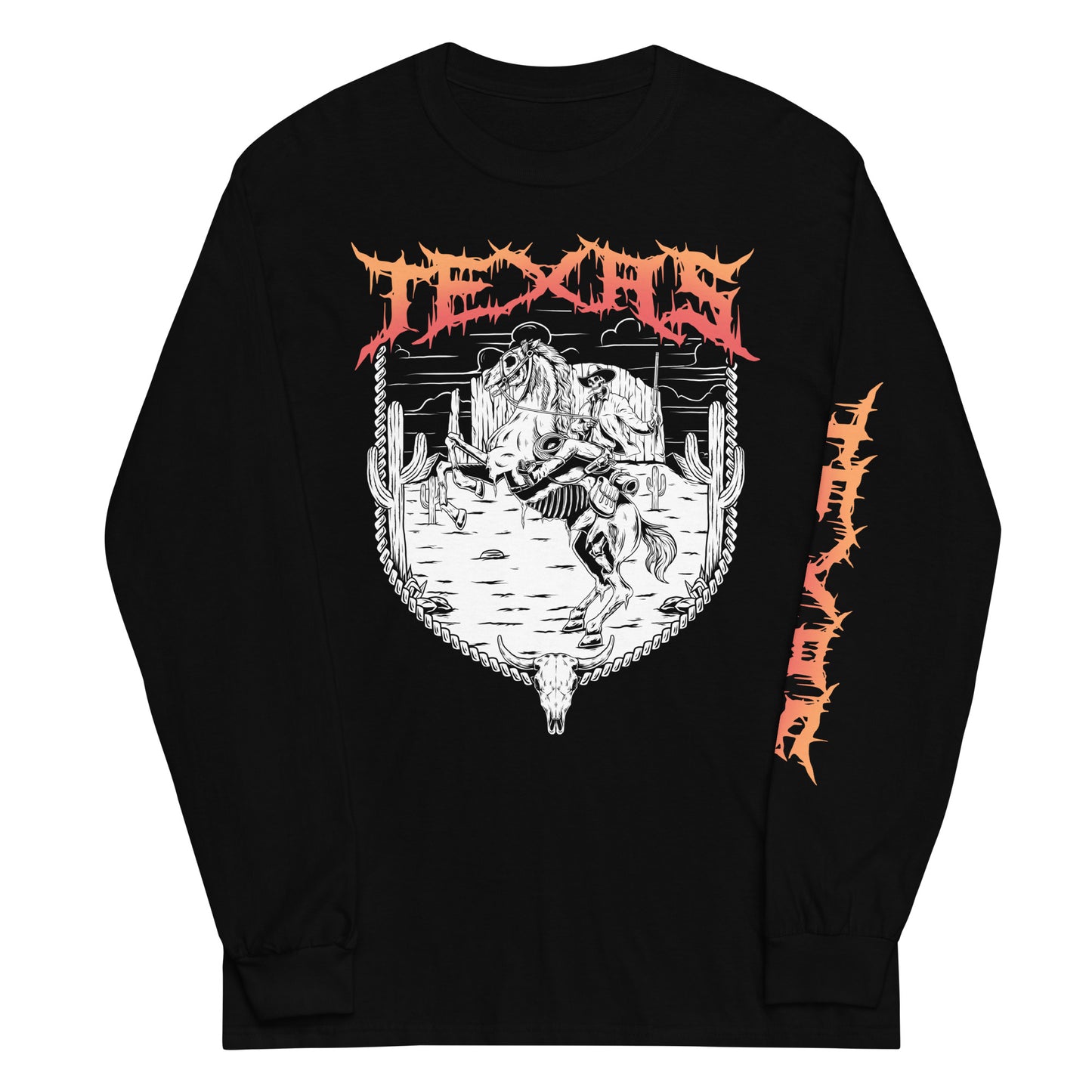 Texas Special Edition Black Long Sleeve Death Metal T-Shirt