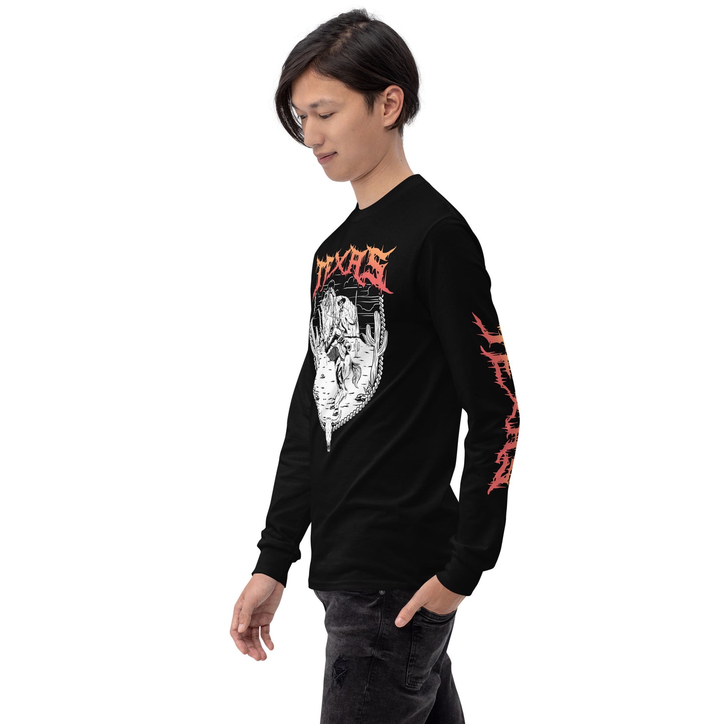 Texas Special Edition Black Long Sleeve Death Metal T-Shirt